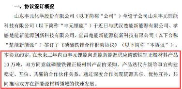 10万吨！又一磷酸铁锂大订单落地(图1)